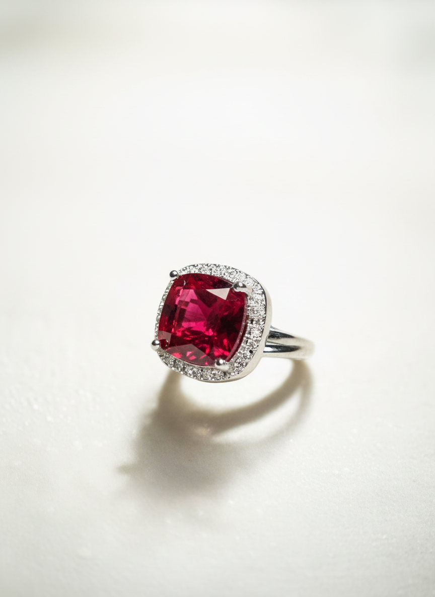 Ruby and AD Pendant Set