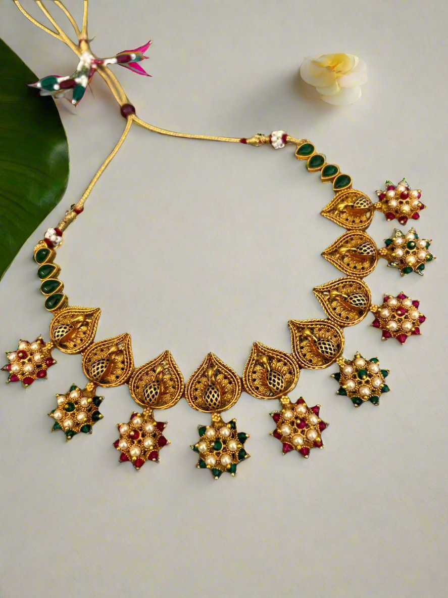 Tamannah Gold Plated Choker Set