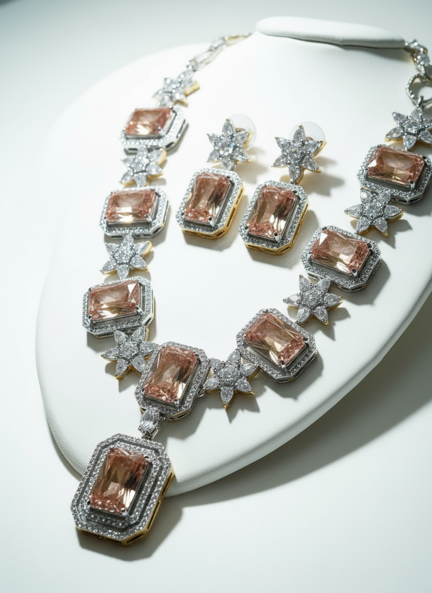 AD and Topaz Necklace Set