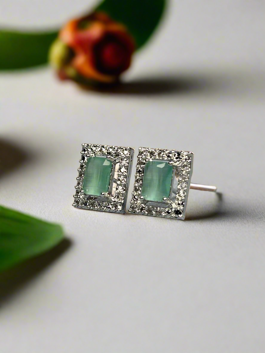 Green Quartz and AD Pendant Set