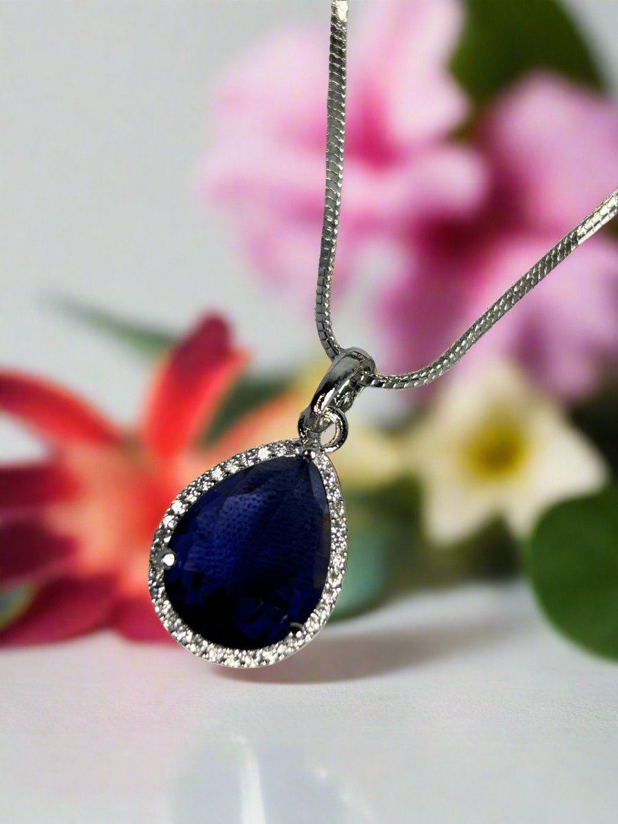 Diamond and Amethyst Stone Pendant