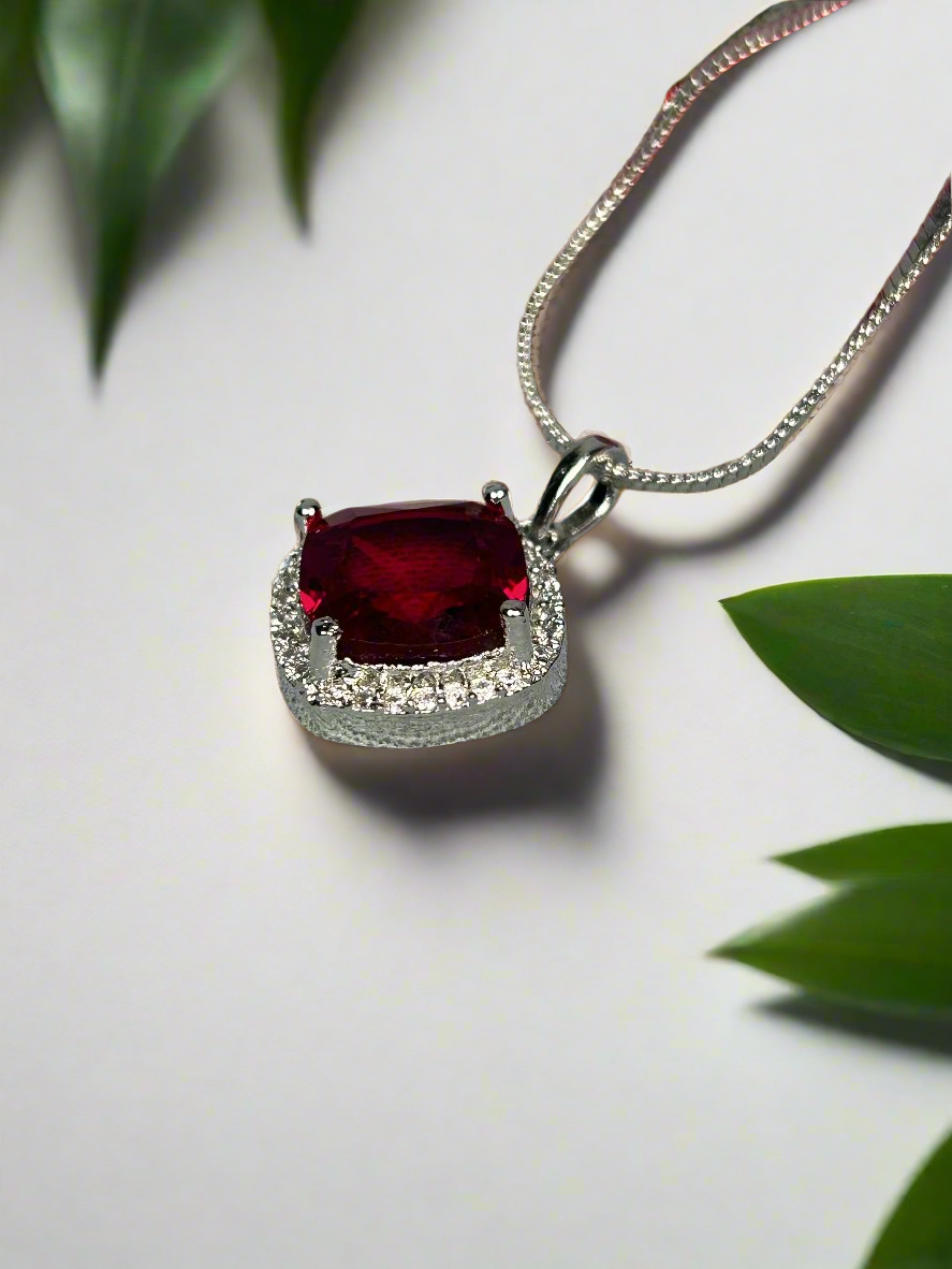 Ruby and AD Pendant Set