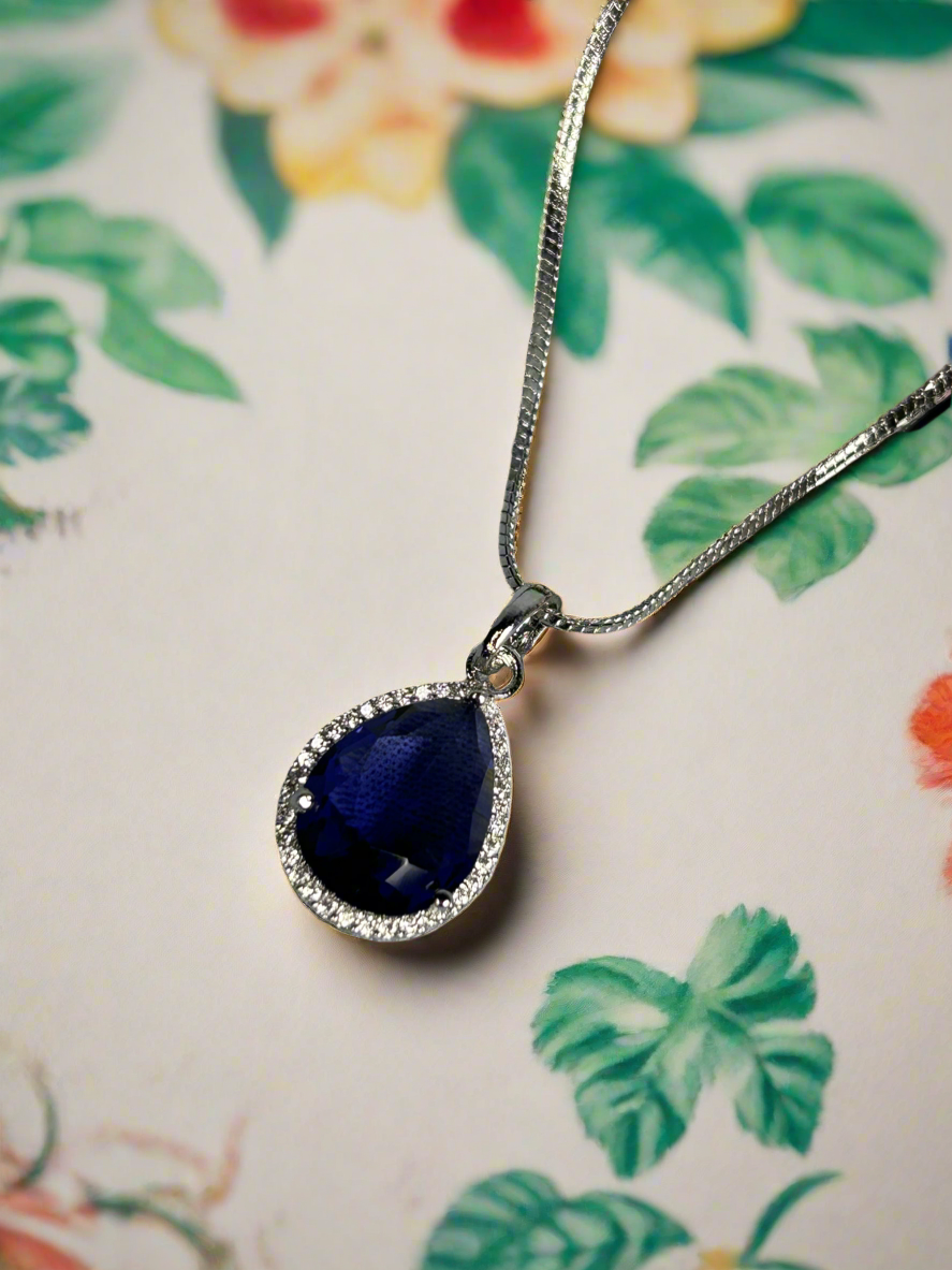 Diamond and Amethyst Stone Pendant