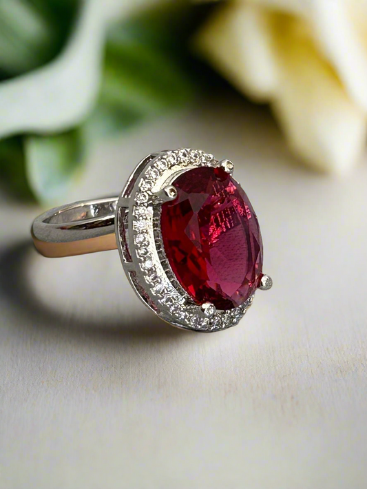 Cluster AD and Ruby Oval Ring