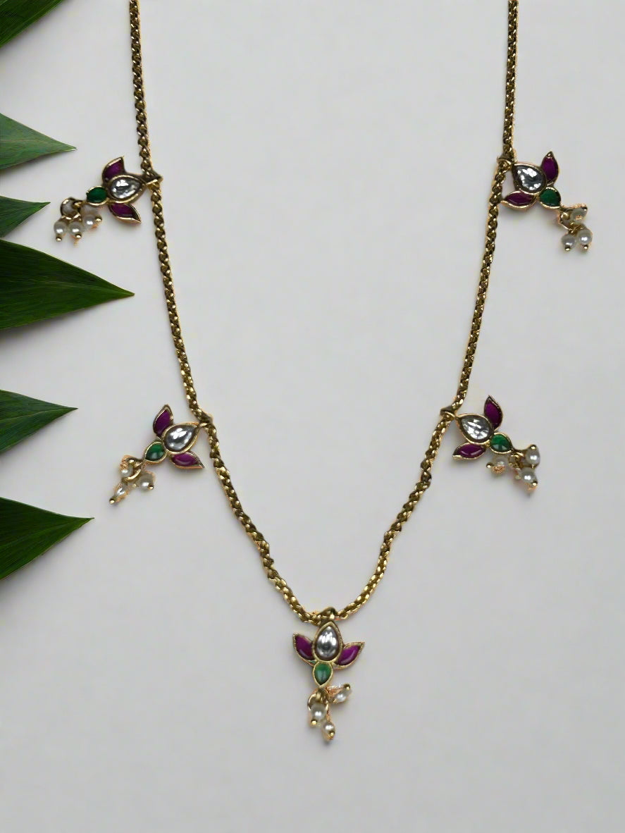 Lotus Gold Plated Jewellery Set