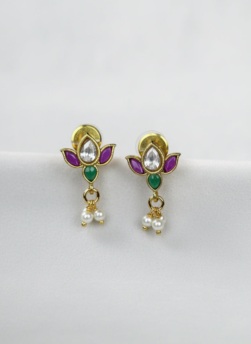 Lotus Gold Plated Jewellery Set