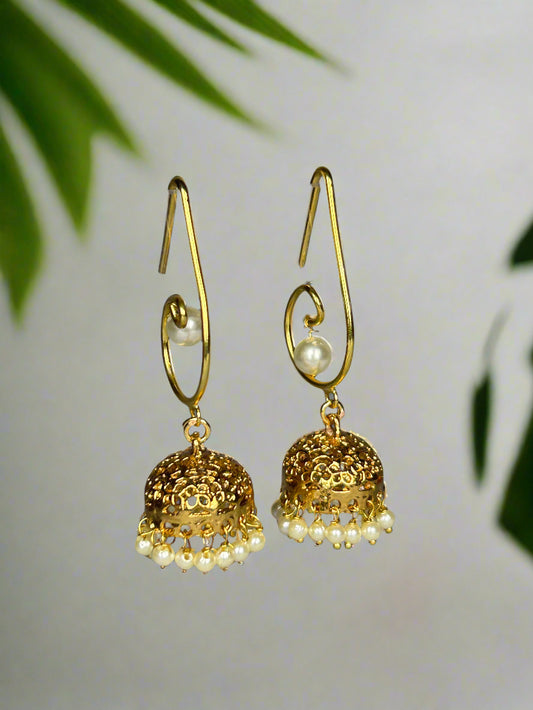 Ramya Gold Plated Jhumki Earrings