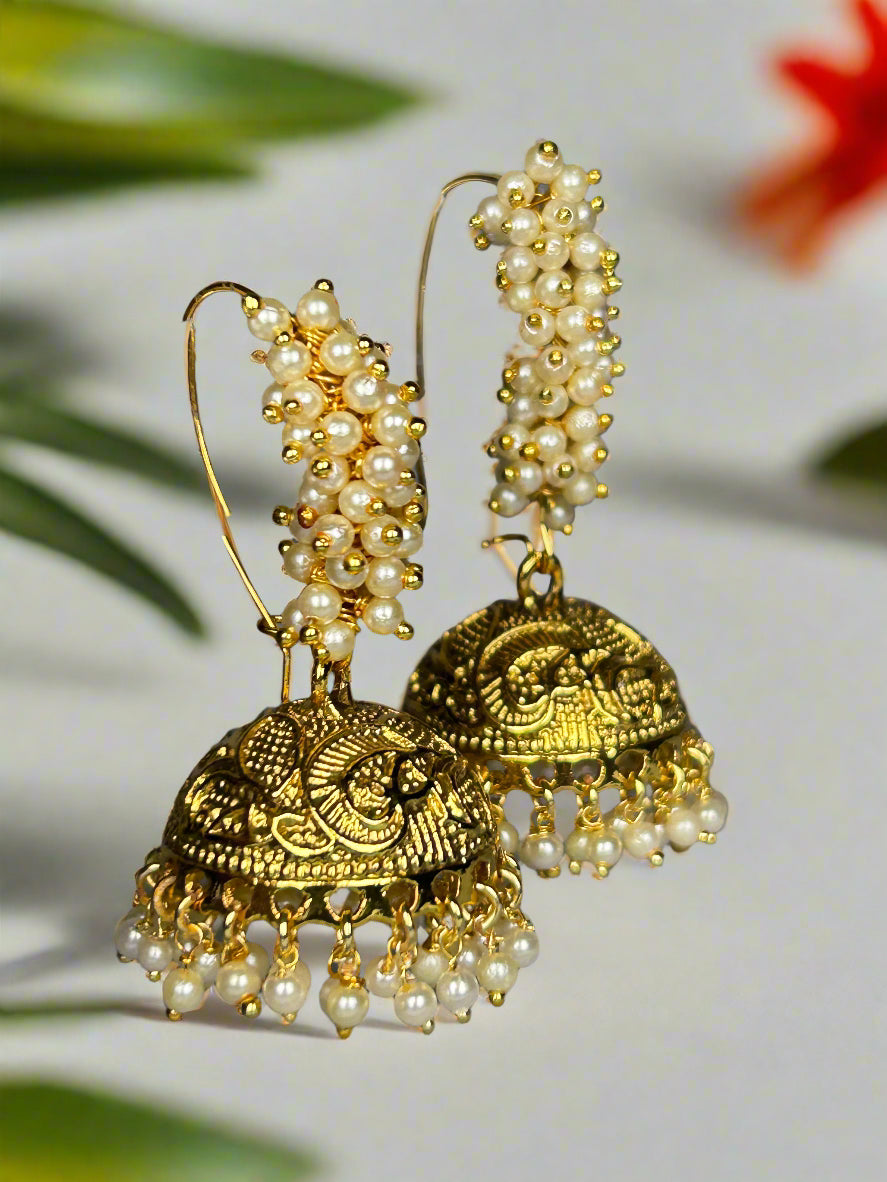 Lavanya Gold Plated Jhumki Earrings