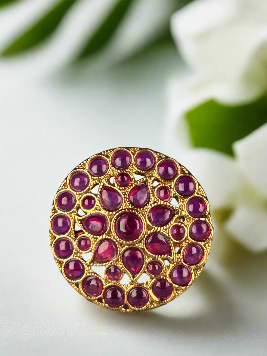 Ruby Gold Plated Ring