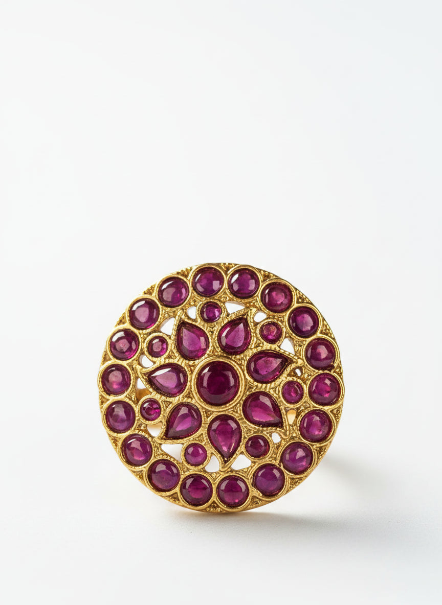 Ruby Gold Plated Ring