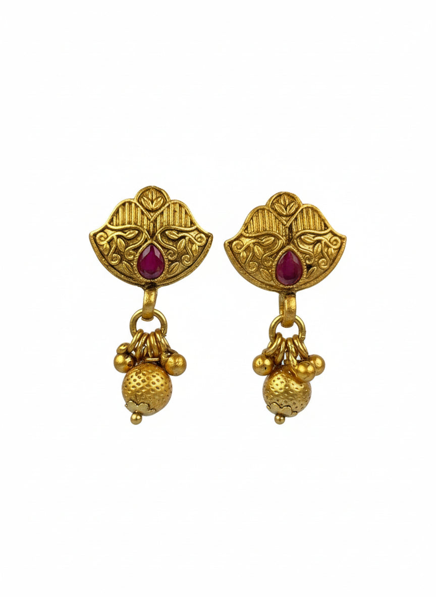 Antique Gold, Ruby and Diamond Necklace Set