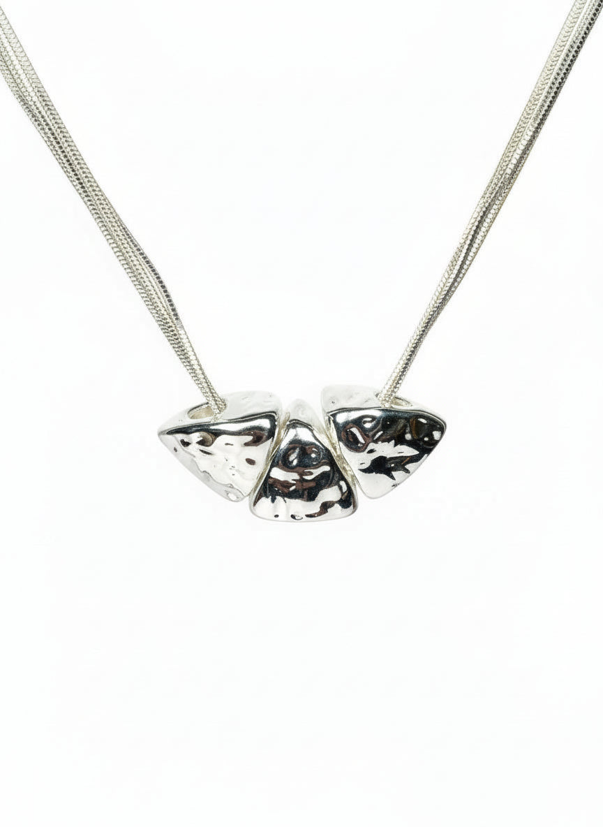 Silver Plated Cluster Pendant (Anti Tarnish)
