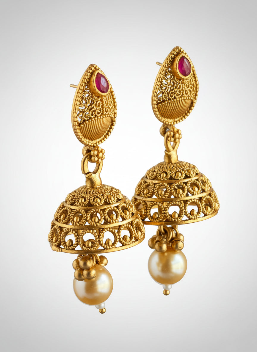 Gorgeous Gold Plated Jhumkis