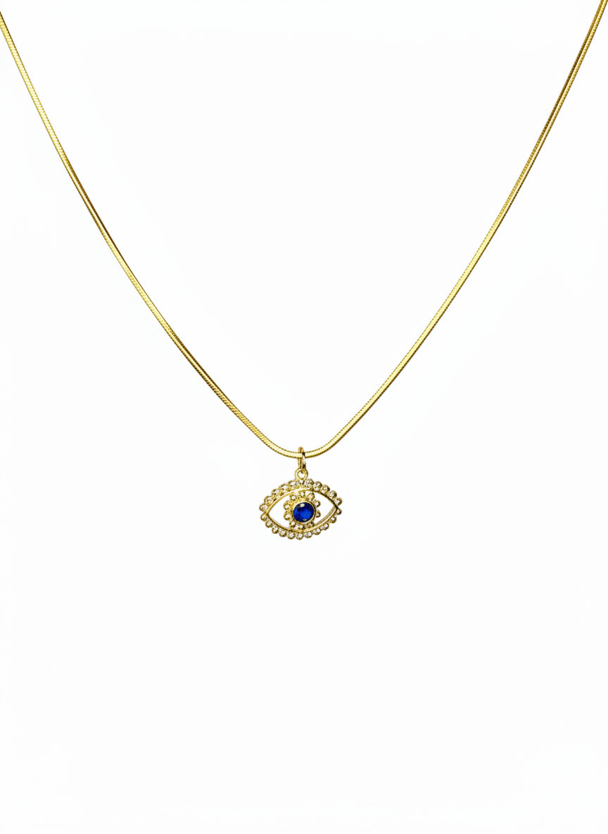 Gold Plated Evil Eye Pendant