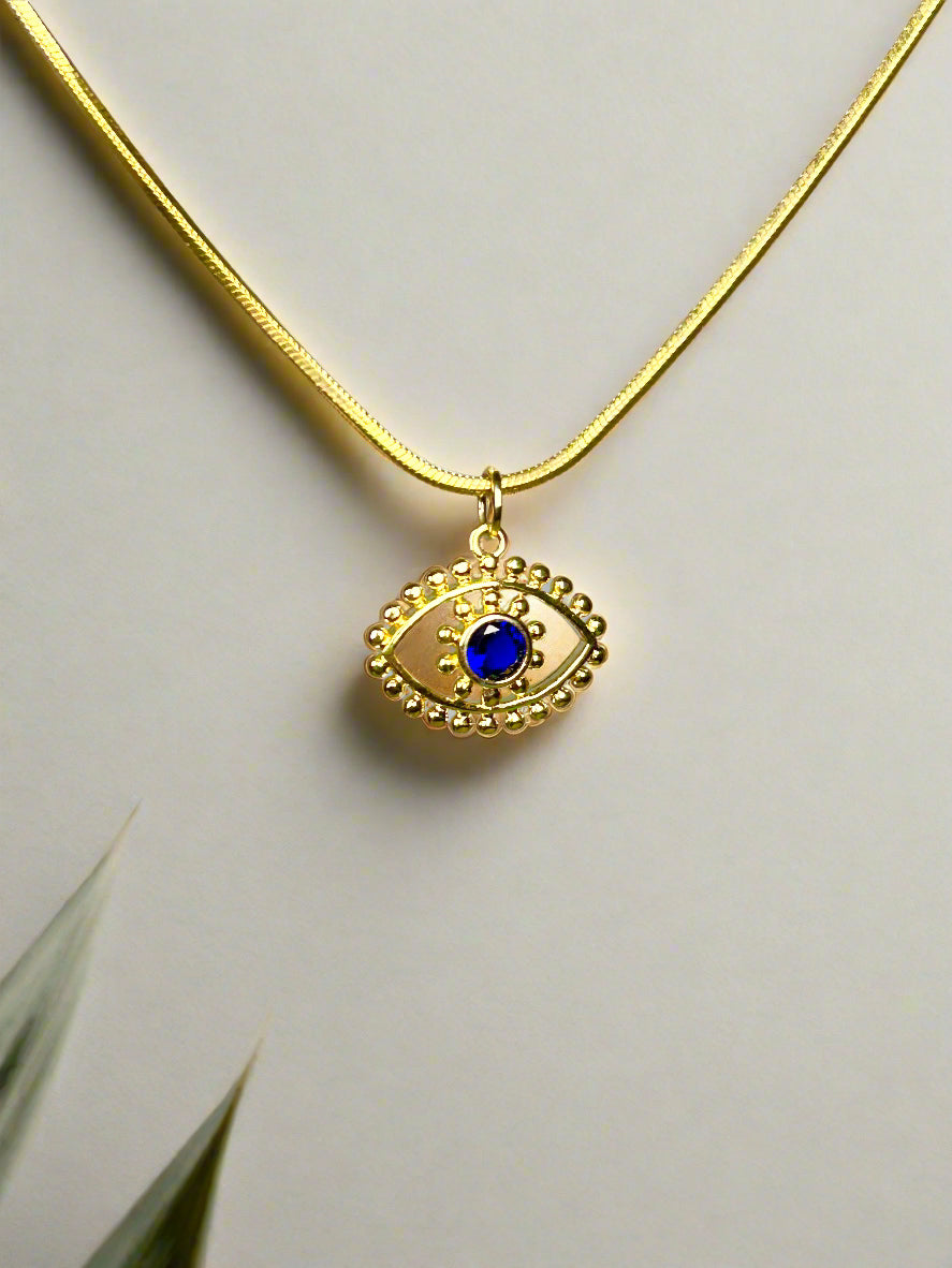 Gold Plated Evil Eye Pendant