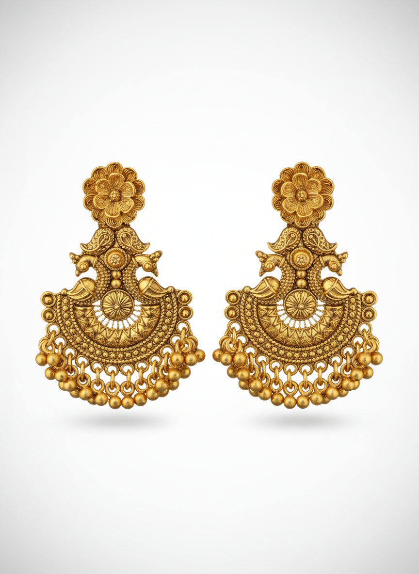 Royal Gold Plated Earrings – Bijou Jewellery