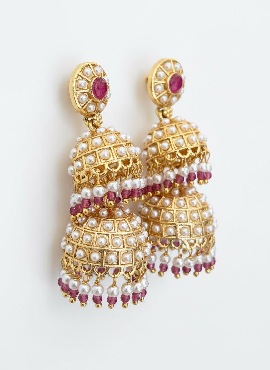 Aarohi Two Tier Jhumkis