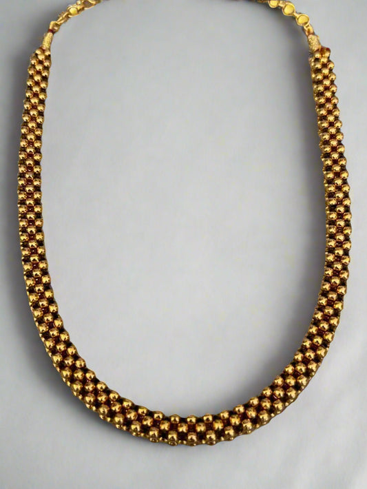 Designer Gold Plated Beads Necklace Set