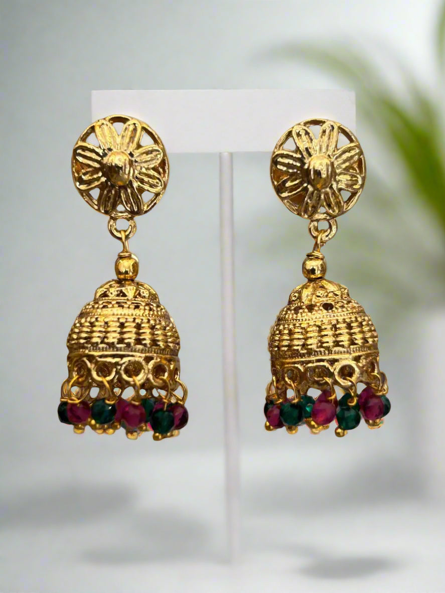 Fine Pearls and Gold Plated Beads Long Necklace Set