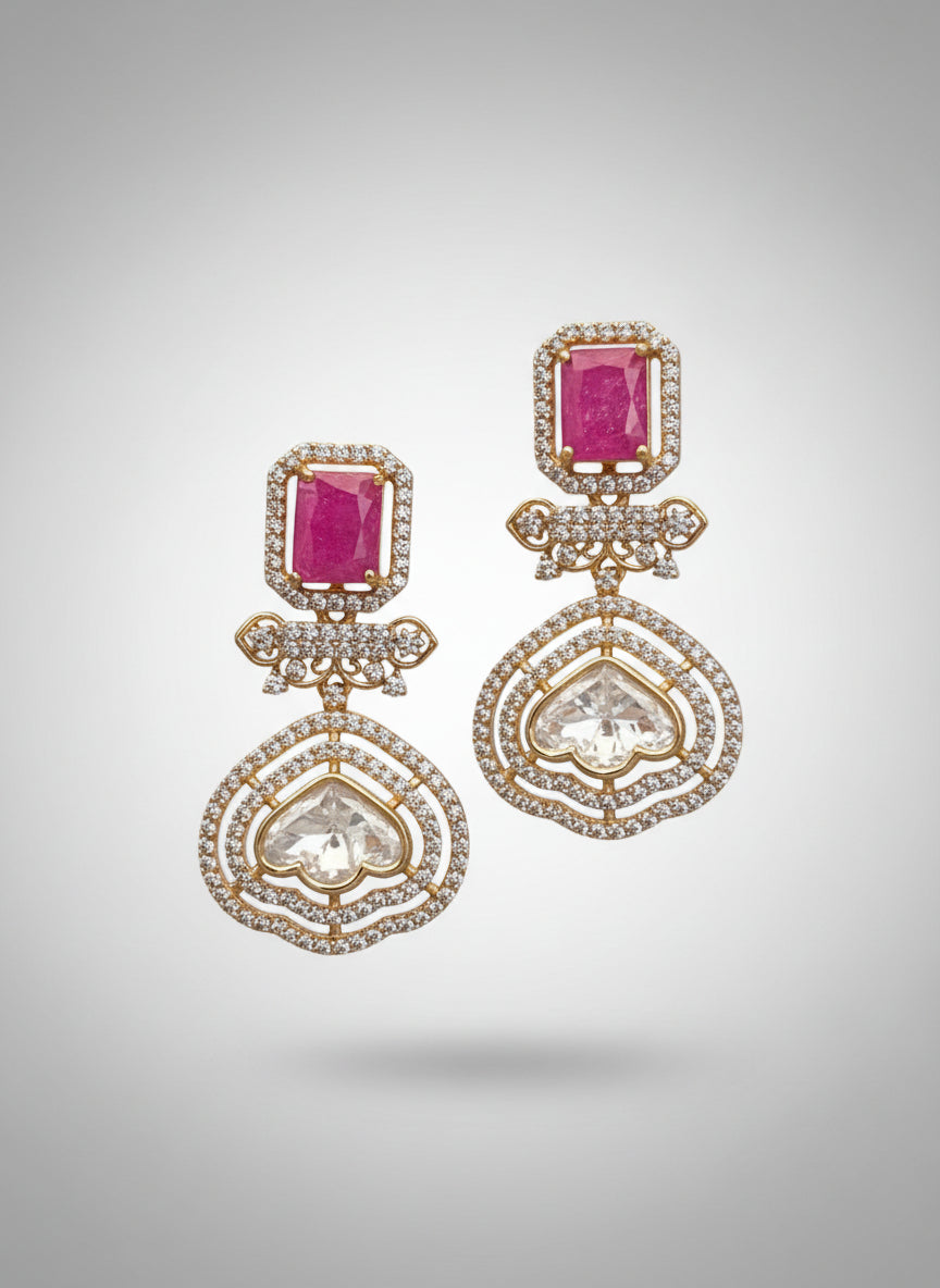 Heavy Kundan Choker Set with Pink Quartz