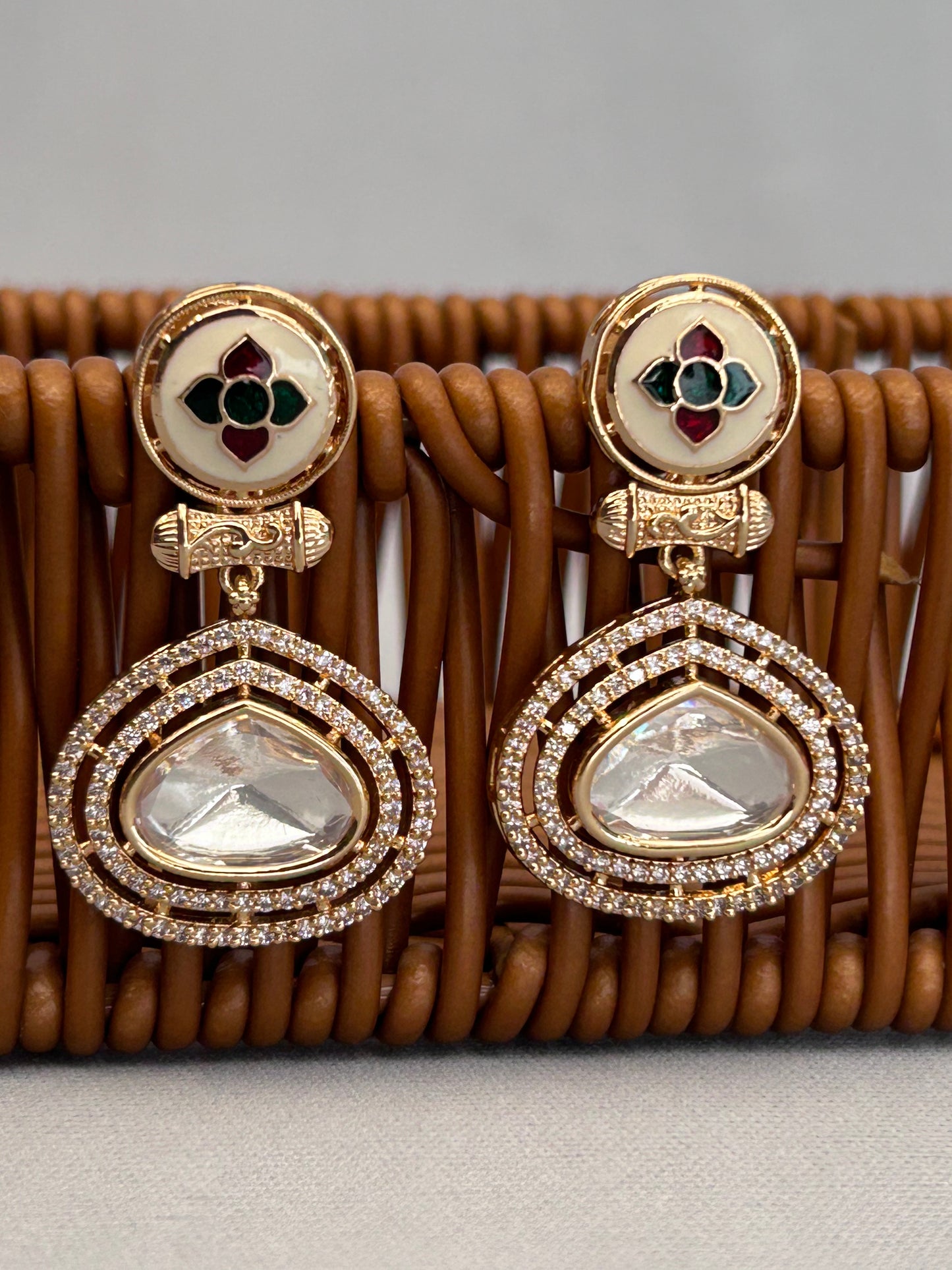 Heavy Kundan Choker Set with Meenakari art