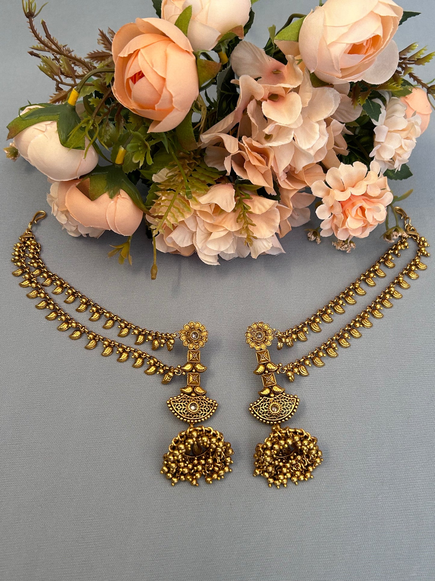 Gold Plated Slave Jhumkis Earrings