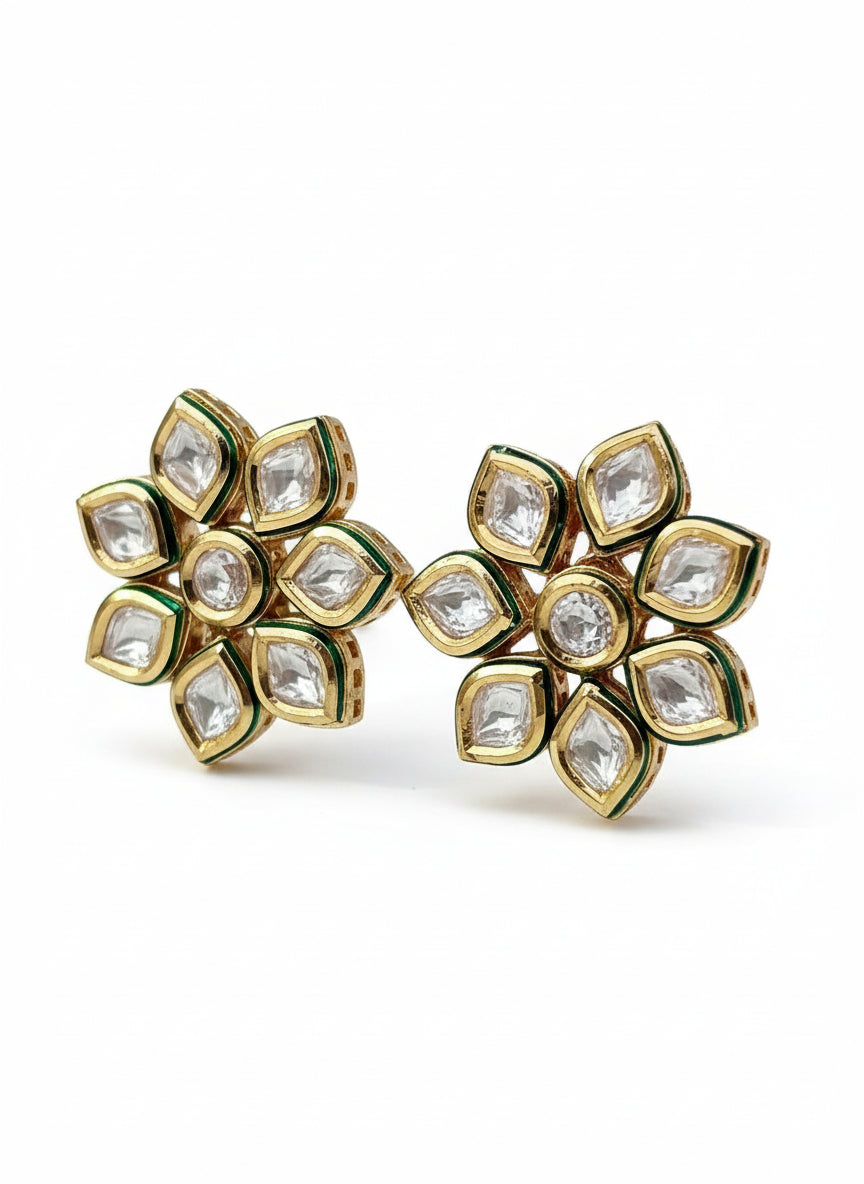 Bold & Minimal Kundan Earrings