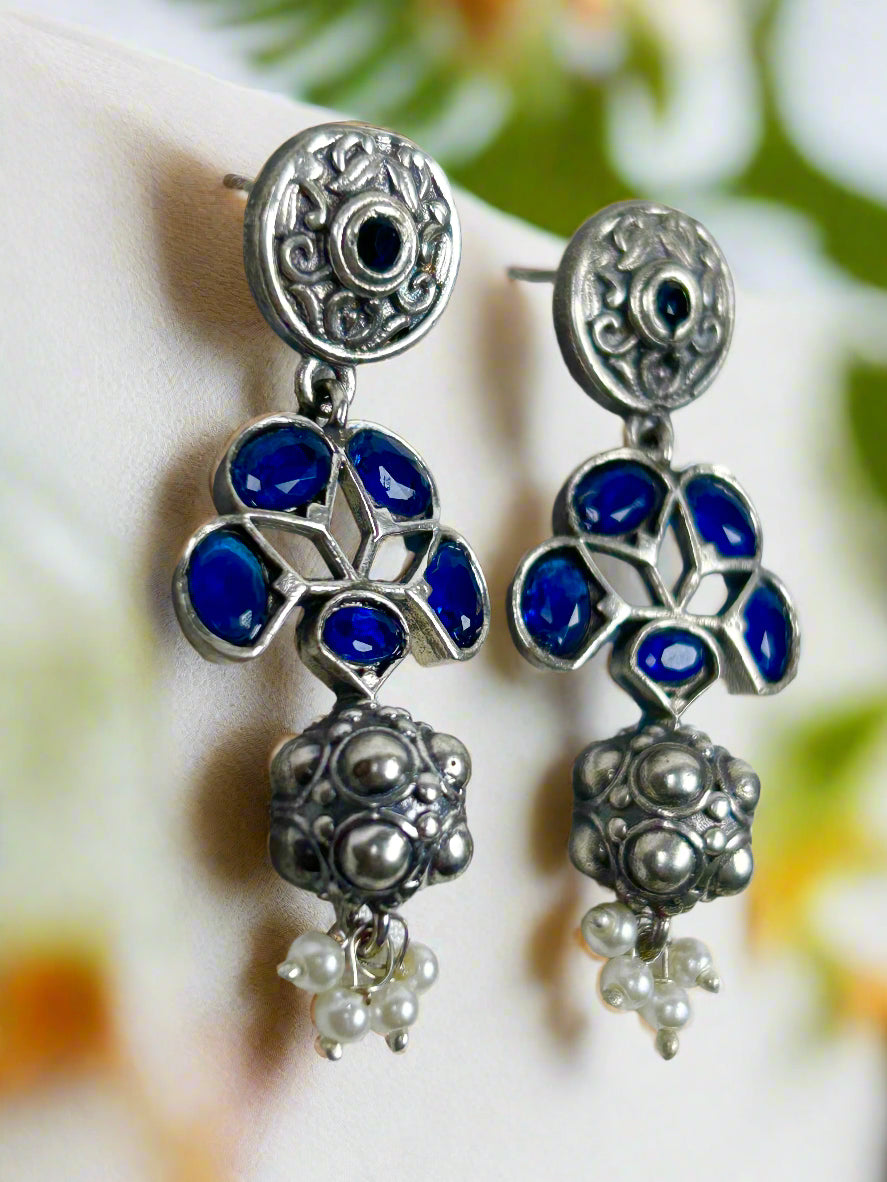 Adhya Silver Plated Earrings