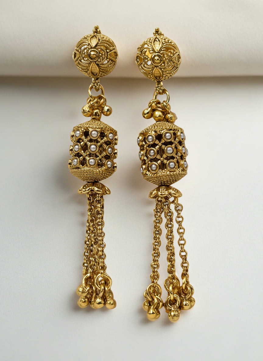 Gold Plated Long Necklace Set