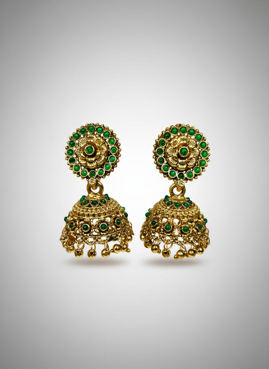 Gold Plated Peacock Necklace Set