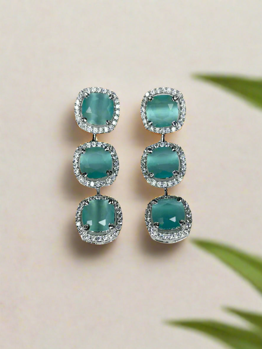 Cluster AD and Eden Sapphire Necklace Set