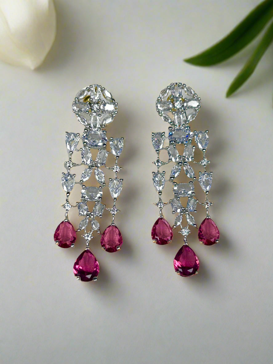 Diamonds and Rubies Jewellery Set with Mang Tika