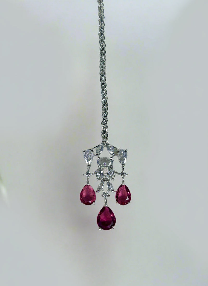 Diamonds and Rubies Jewellery Set with Mang Tika