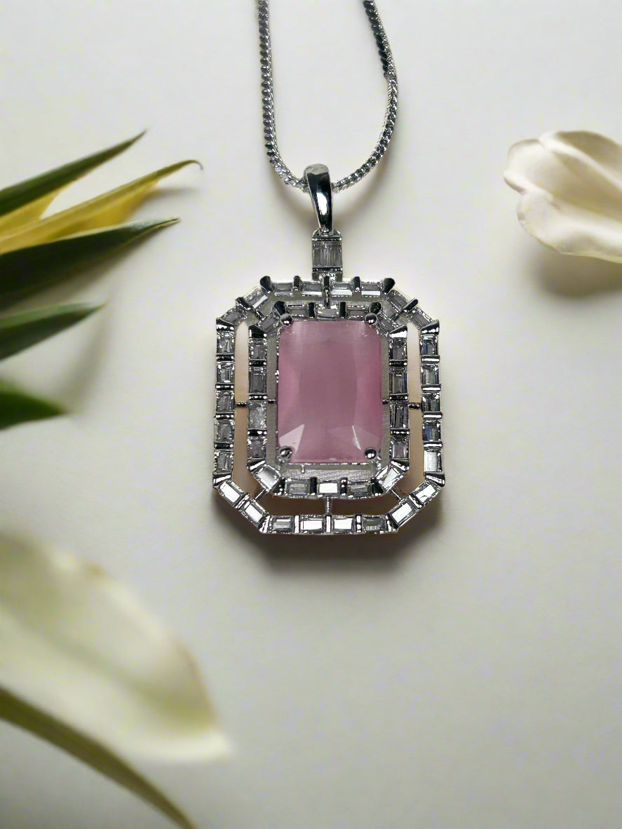 Pink Quartz and AD Pendant