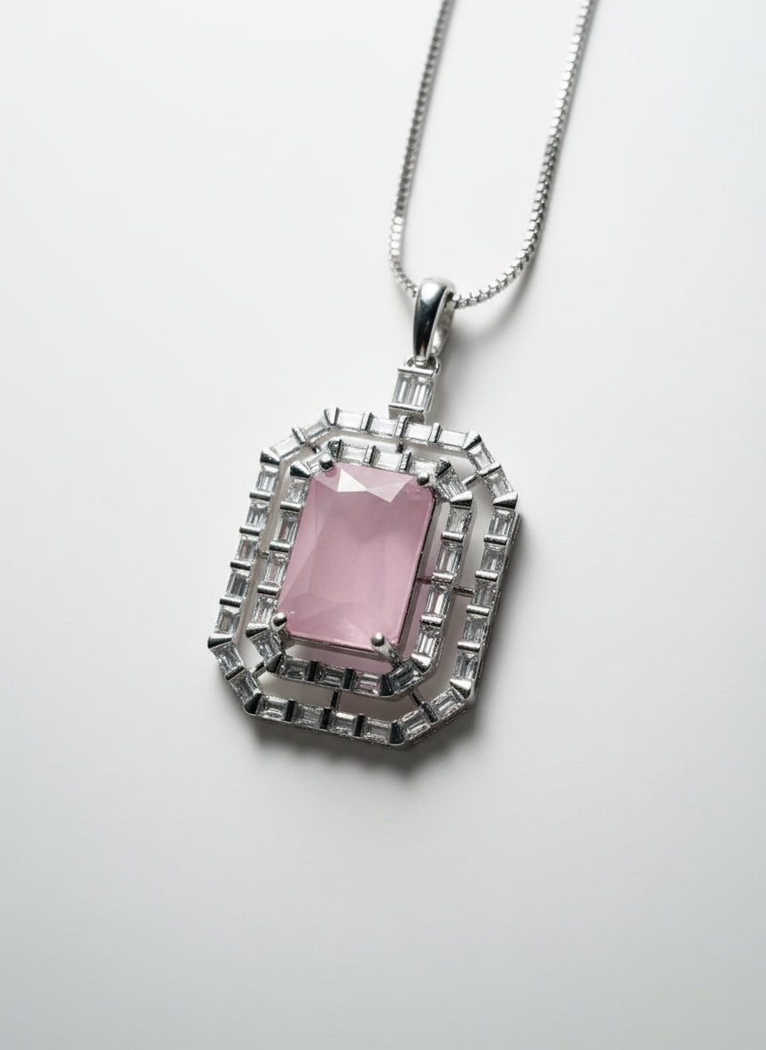 Pink Quartz and AD Pendant