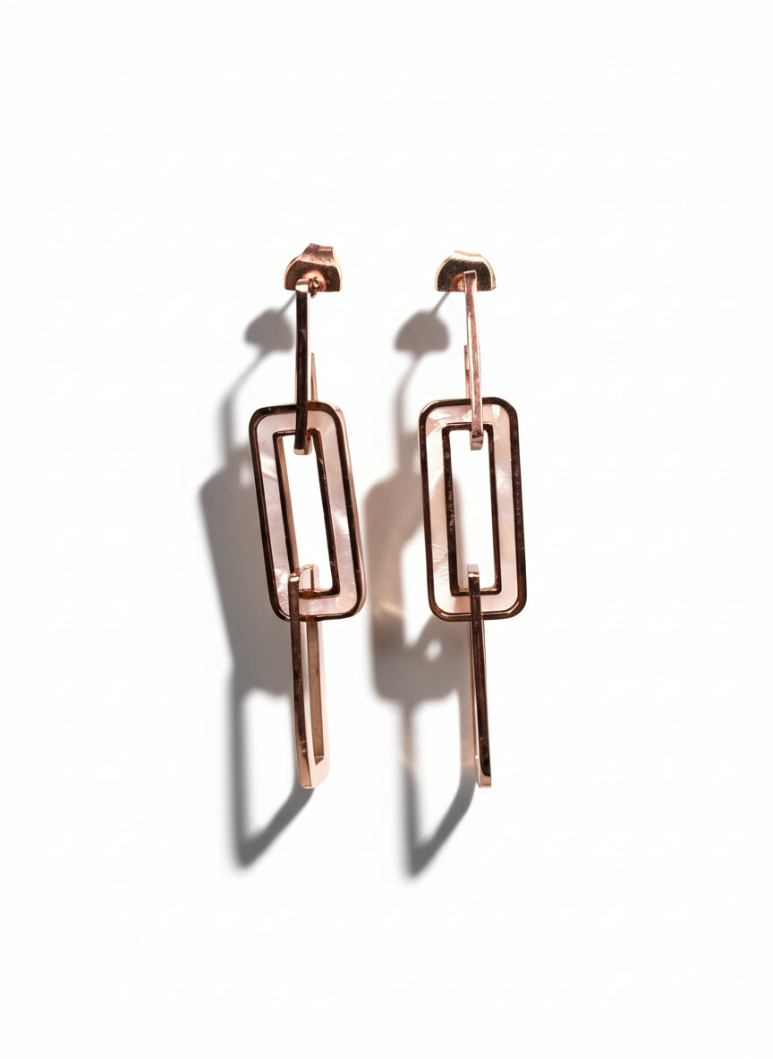Quirky Rose Gold Earrings (Anti-tarnish)