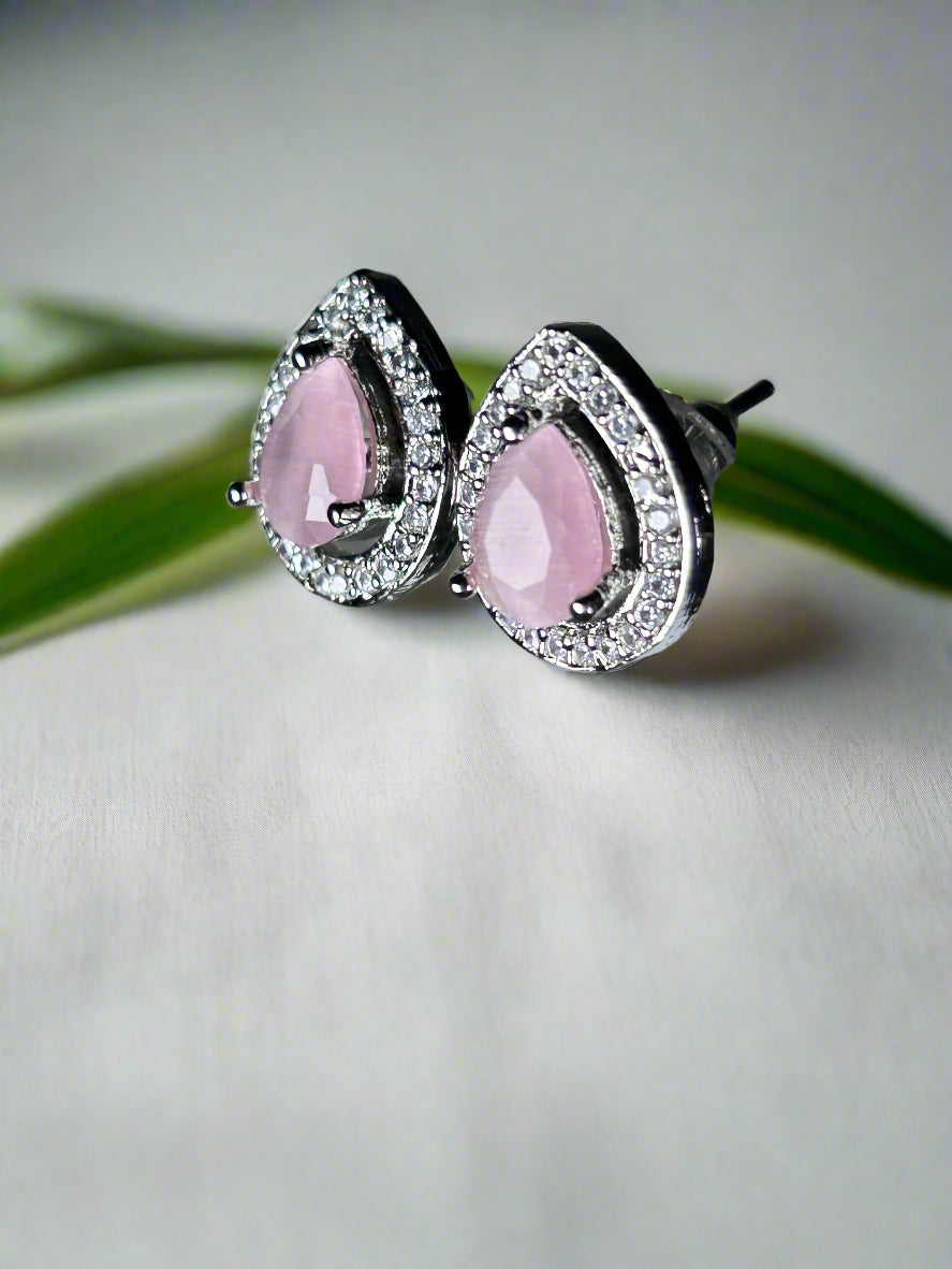 Ava Pink Quartz Earrings