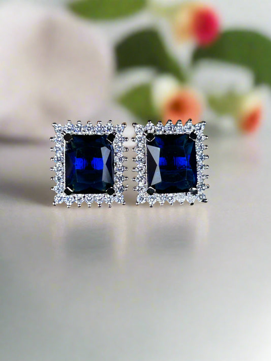 Olivia Blue Sapphire Earrings