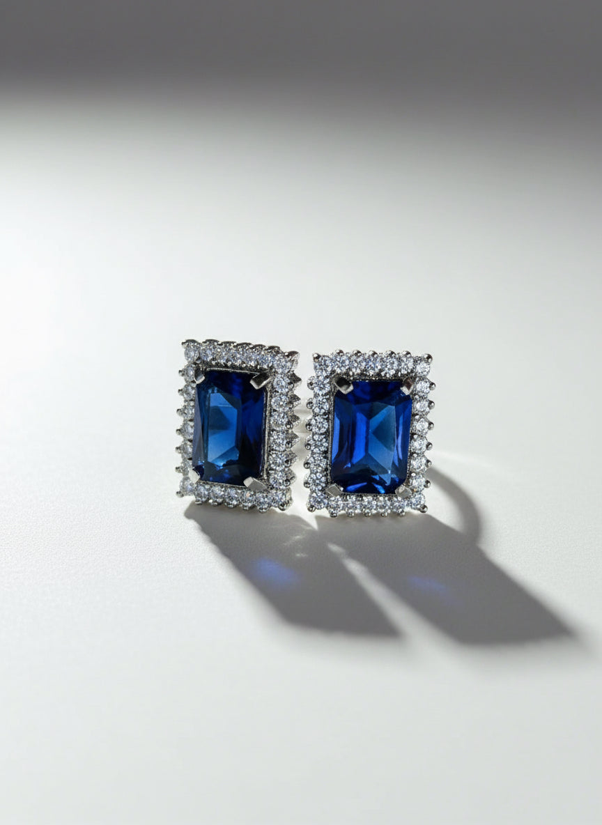 Olivia Blue Sapphire Earrings