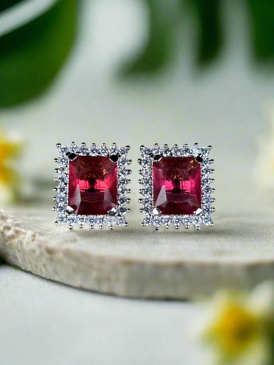 Olivia Ruby Earrings