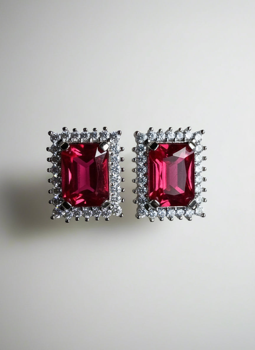 Olivia Ruby Earrings