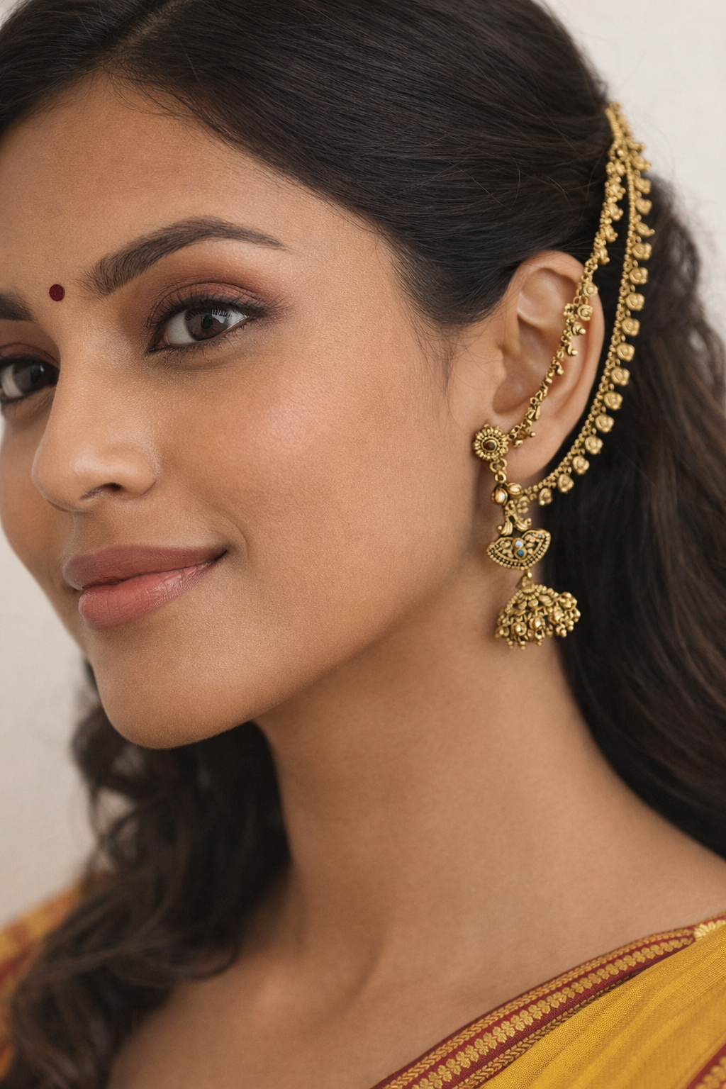 Gold Plated Slave Jhumkis Earrings