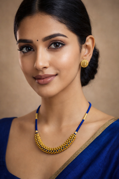 Gold Plated beads Designer Necklace Set