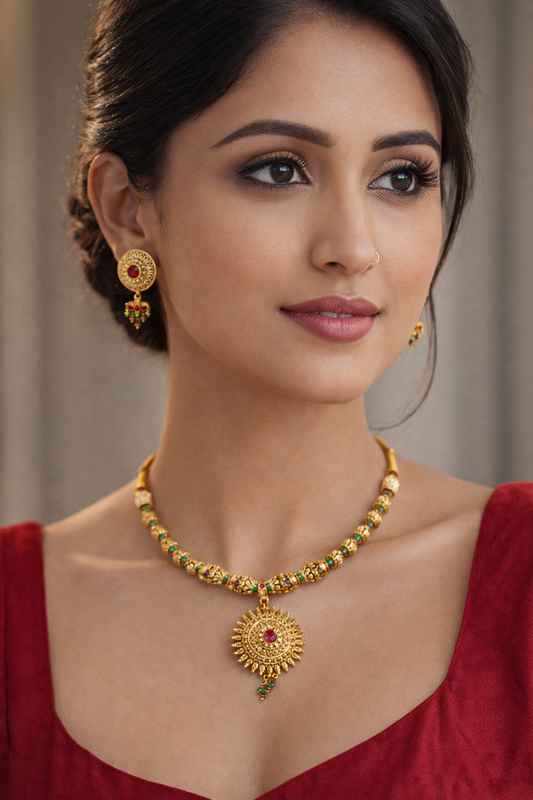 Ishita Gold Plated Jewellery Set