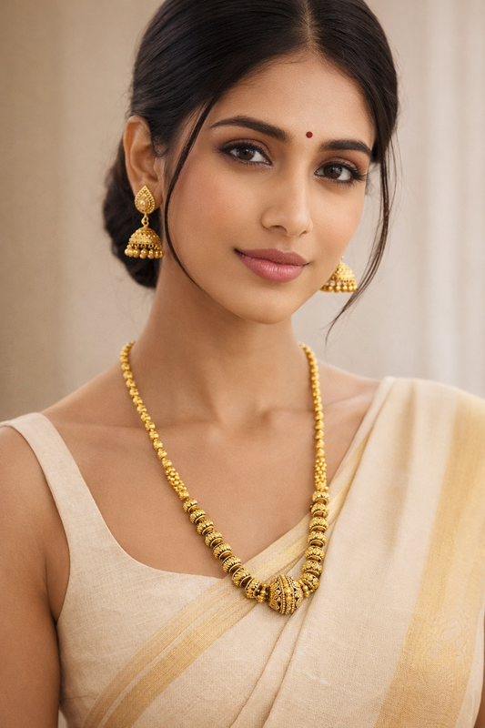 Dhriti Gold Plated Long Necklace Set