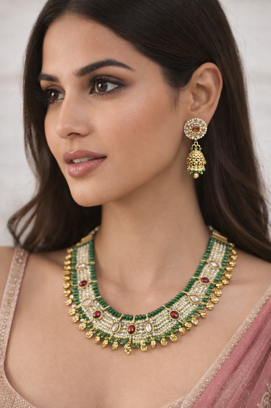 Aarini Gold Plated Jewellery Set