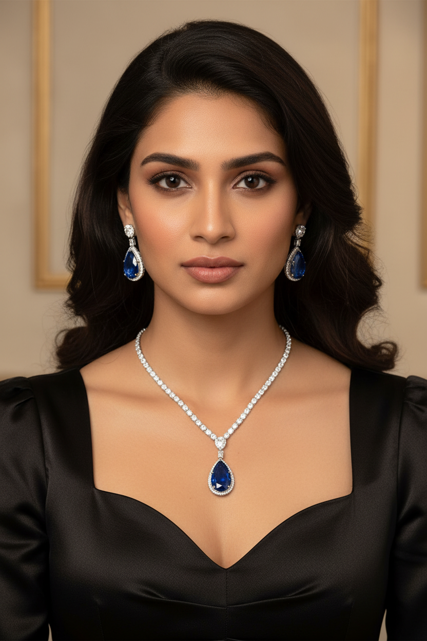 AD Necklace with Amethyst Set