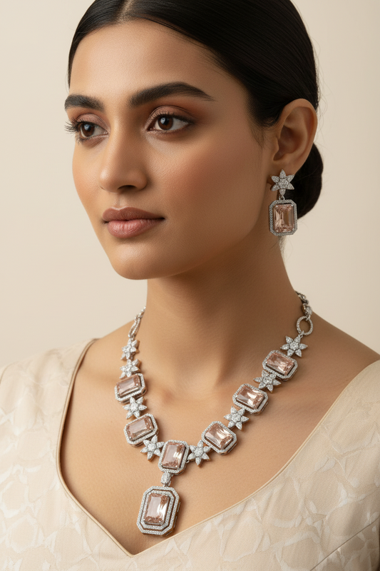 AD and Topaz Necklace Set