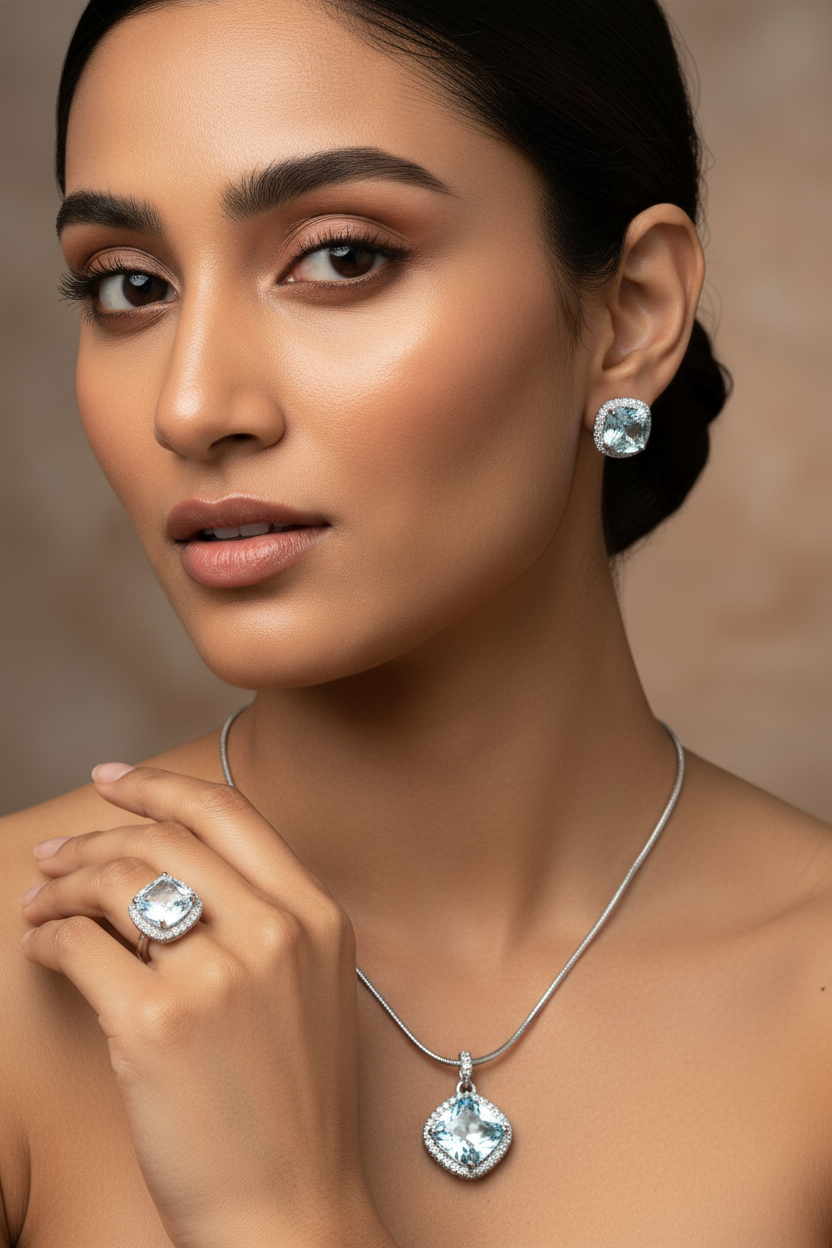 Solitaire Pendant Set