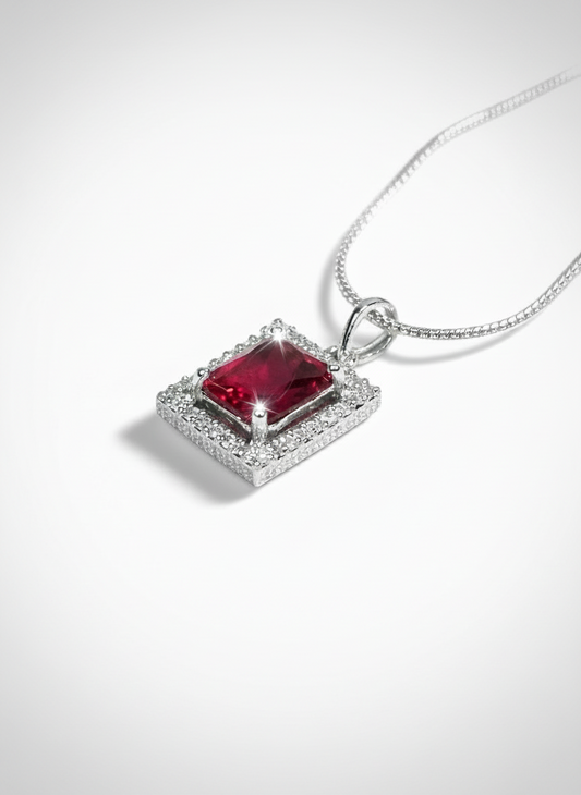 Ruby and AD Pendant Set